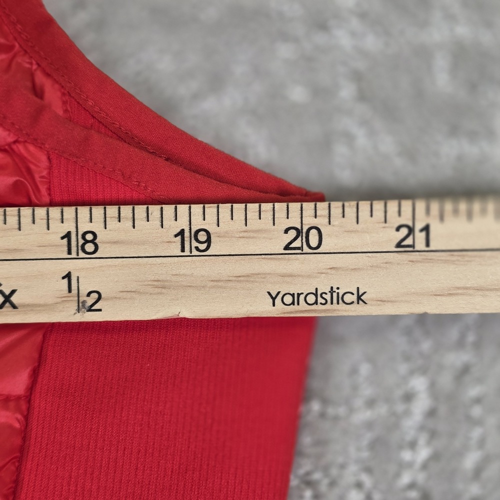 Fabletics Elliot Packable Electric Cherry Puffer Vest Women's Sz Medium Pockets - Picture 7 of 9